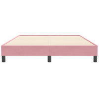 Giroletto senza Materasso-Struttura Letto Rosa 160x210 cm Velluto