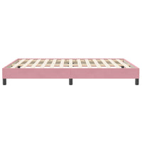 Giroletto senza Materasso-Struttura Letto Rosa 160x210 cm Velluto