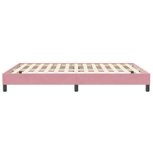 Giroletto senza Materasso-Struttura Letto Rosa 160x210 cm Velluto