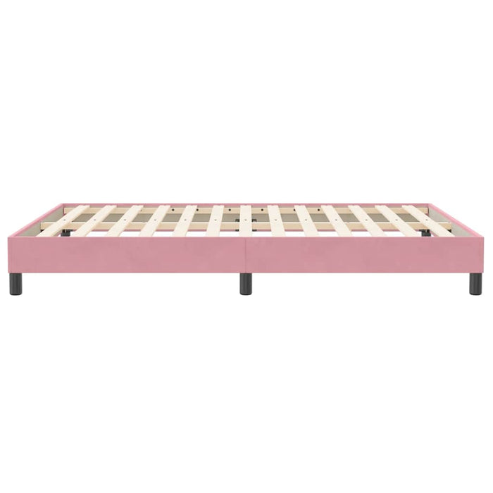 Giroletto senza Materasso-Struttura Letto Rosa 160x210 cm Velluto