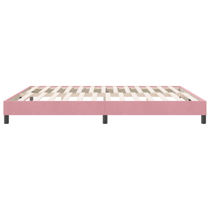 Giroletto senza Materasso-Struttura Letto Rosa 180x210 cm Velluto