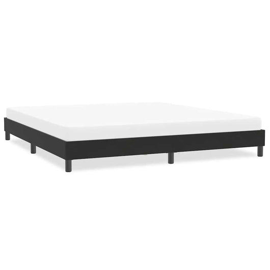 Giroletto senza Materasso-Struttura Letto Nero 200x210 cm in Velluto