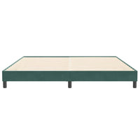 vidaXL Giroletto senza Materasso Verde Scuro 200x210 cm in Velluto