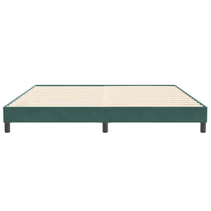 vidaXL Giroletto senza Materasso Verde Scuro 200x210 cm in Velluto