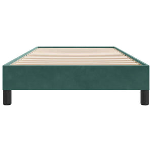 Giroletto senza Materasso-Struttura Letto Verde Scuro 80x220 cm in Velluto