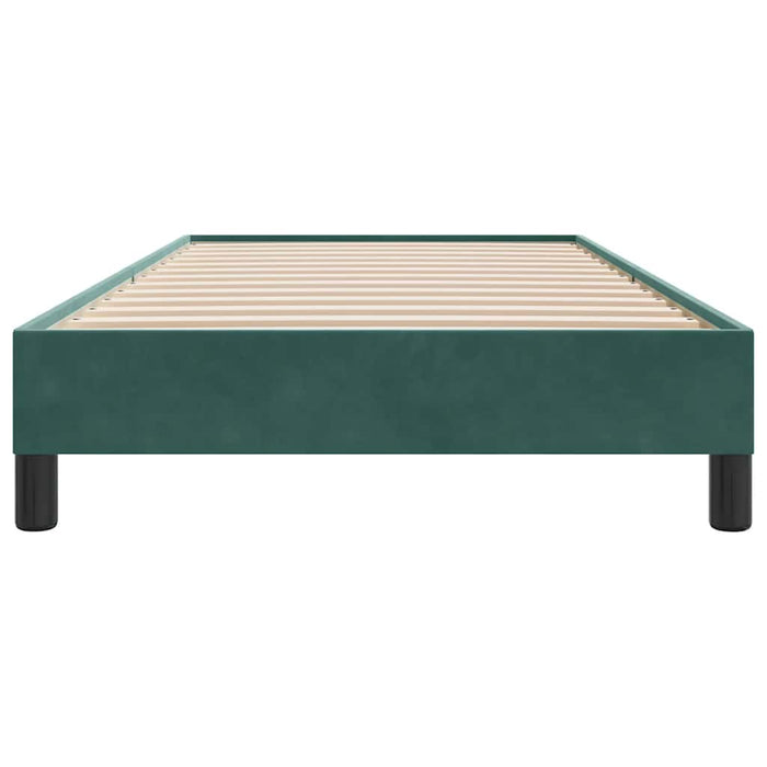 Giroletto senza Materasso-Struttura Letto Verde Scuro 80x220 cm in Velluto