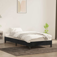 Giroletto senza Materasso-Struttura Letto Nero 90x220 cm in Velluto