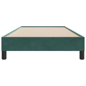 Giroletto senza Materasso-Struttura Letto Verde Scuro 90x220 cm in Velluto