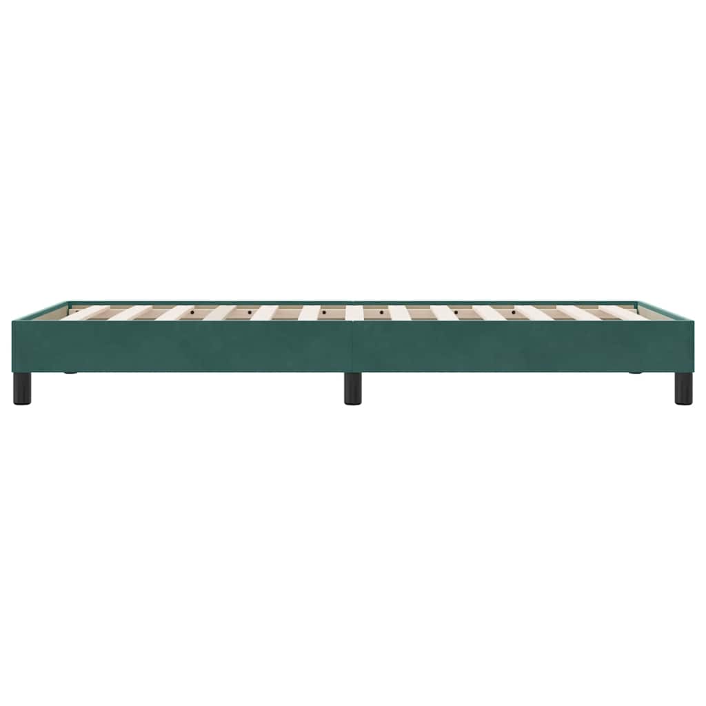 Giroletto senza Materasso-Struttura Letto Verde Scuro 90x220 cm in Velluto