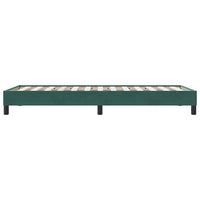 Giroletto senza Materasso-Struttura Letto Verde Scuro 90x220 cm in Velluto