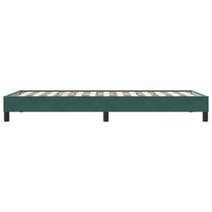 Giroletto senza Materasso-Struttura Letto Verde Scuro 90x220 cm in Velluto
