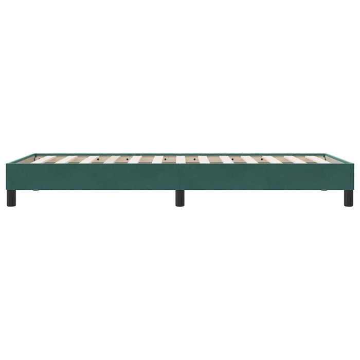 Giroletto senza Materasso-Struttura Letto Verde Scuro 90x220 cm in Velluto
