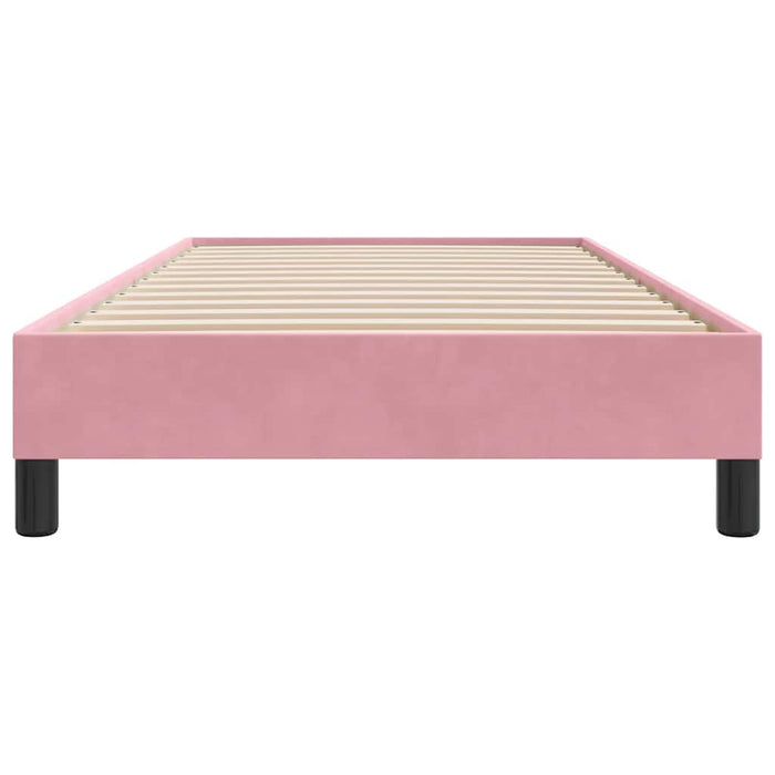 Giroletto senza Materasso-Struttura Letto Rosa 90x220 cm Velluto