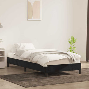 Giroletto senza Materasso-Struttura Letto Nero 100x220 cm in Velluto