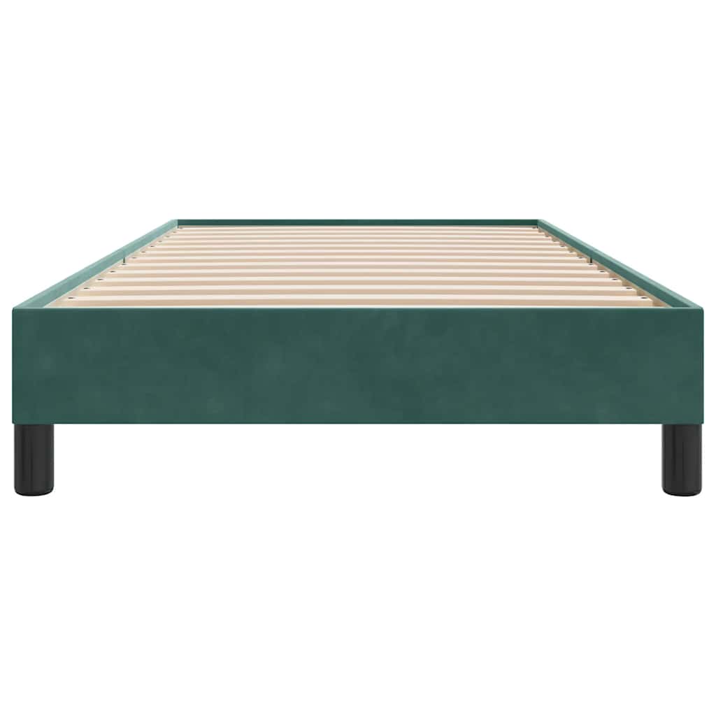 Giroletto senza Materasso-Struttura Letto Verde Scuro 100x220 cm in Velluto