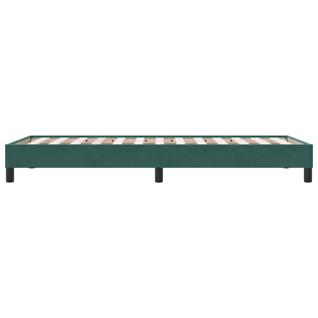 Giroletto senza Materasso-Struttura Letto Verde Scuro 100x220 cm in Velluto