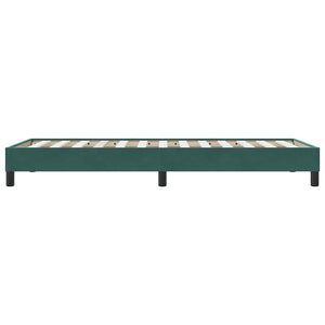 Giroletto senza Materasso-Struttura Letto Verde Scuro 100x220 cm in Velluto