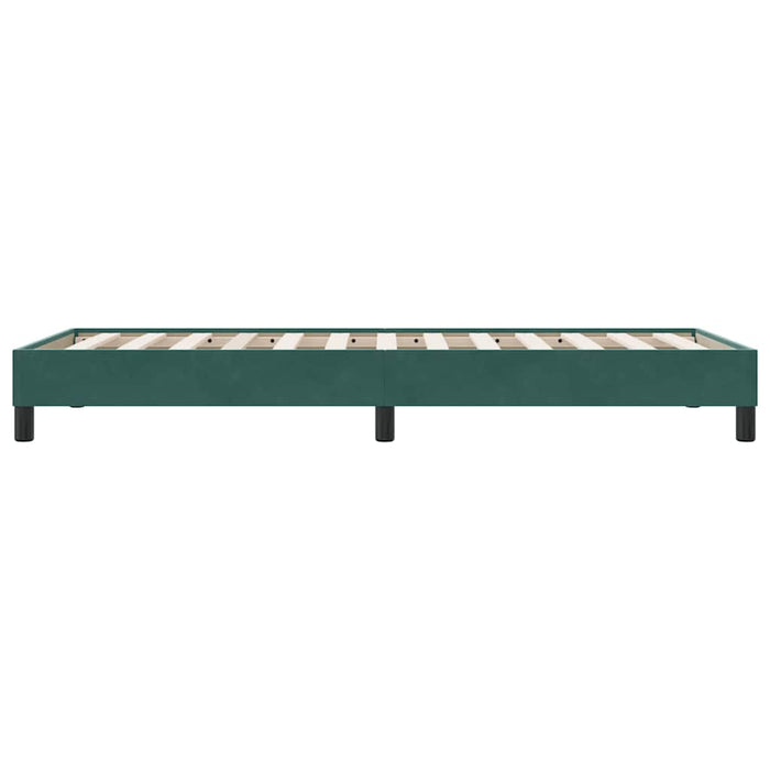 Giroletto senza Materasso-Struttura Letto Verde Scuro 100x220 cm in Velluto