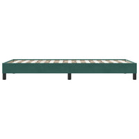 vidaXL Giroletto senza Materasso Verde Scuro 100x220 cm in Velluto