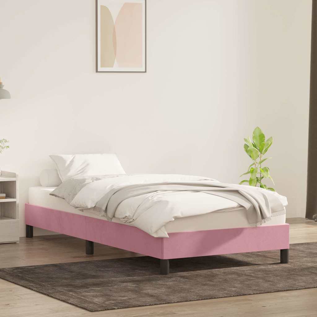Giroletto senza Materasso Rosa 100x220 cm Velluto 4101396