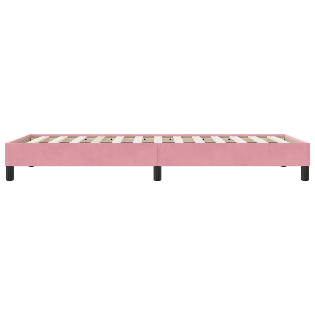 Giroletto senza Materasso-Struttura Letto Rosa 100x220 cm Velluto