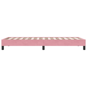 Giroletto senza Materasso-Struttura Letto Rosa 100x220 cm Velluto