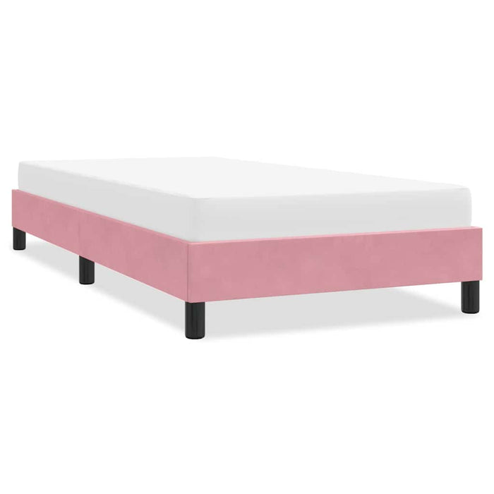Giroletto senza Materasso-Struttura Letto Rosa 100x220 cm Velluto