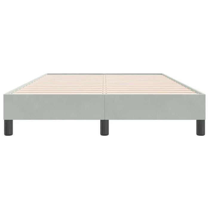 vidaXL Giroletto senza Materasso Grigio Chiaro 120x220 cm Velluto