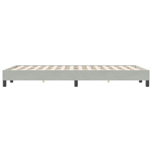 vidaXL Giroletto senza Materasso Grigio Chiaro 120x220 cm Velluto