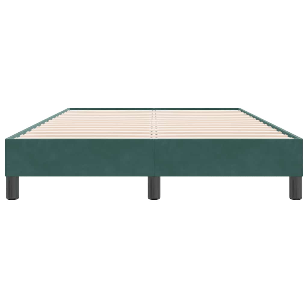 vidaXL Giroletto senza Materasso Verde Scuro 120x220 cm Velluto
