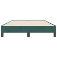 vidaXL Giroletto senza Materasso Verde Scuro 120x220 cm Velluto