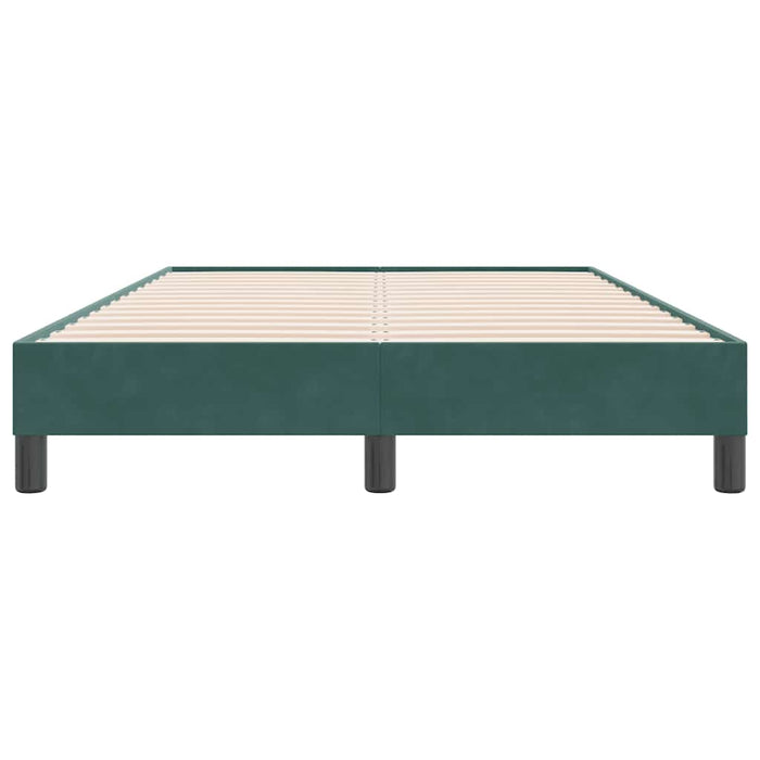 vidaXL Giroletto senza Materasso Verde Scuro 120x220 cm Velluto