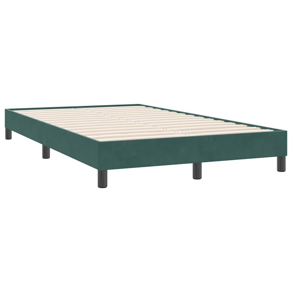 vidaXL Giroletto senza Materasso Verde Scuro 120x220 cm Velluto