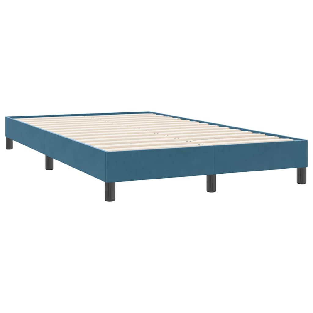Giroletto senza Materasso-Struttura Letto Blu Scuro 120x220 cm in Velluto