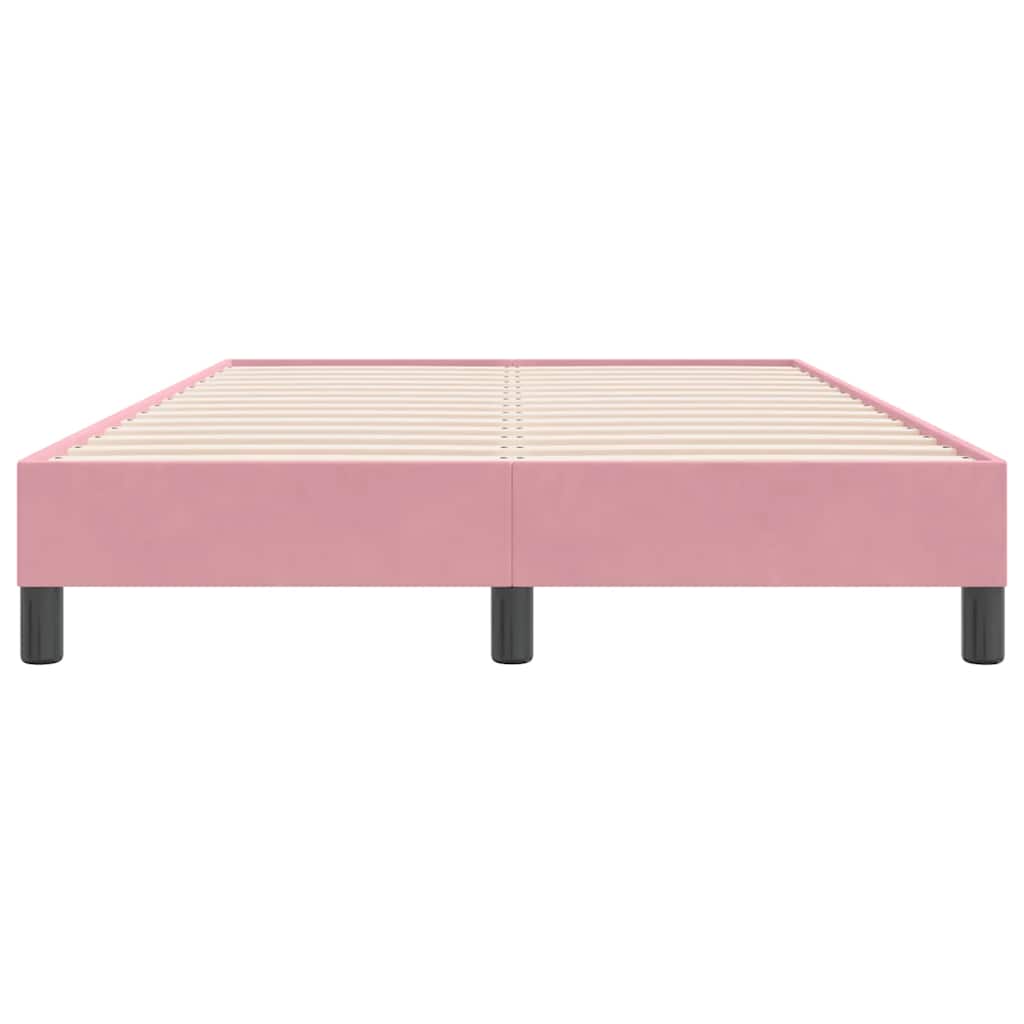 Giroletto senza Materasso-Struttura Letto Rosa 120x220 cm Velluto