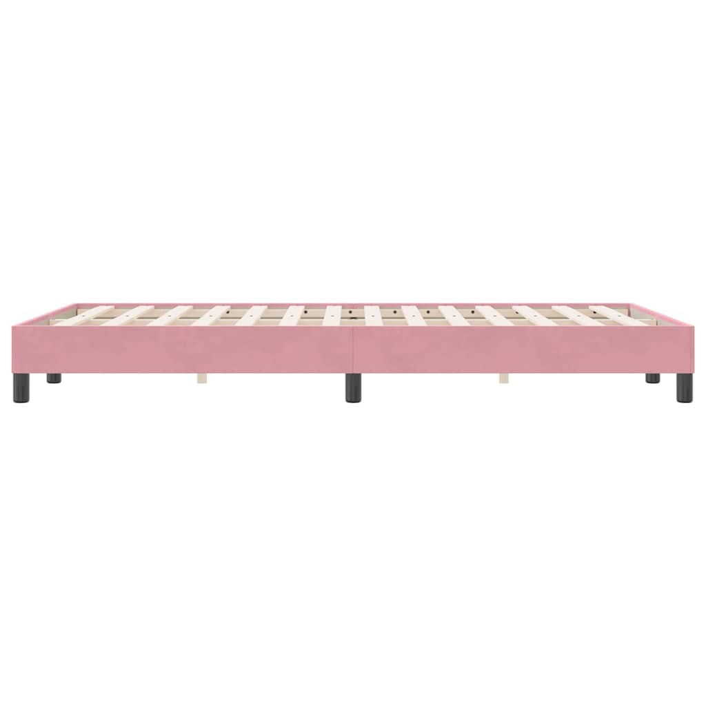 Giroletto senza Materasso-Struttura Letto Rosa 120x220 cm Velluto