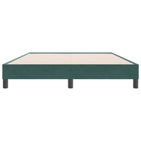 Giroletto senza Materasso-Struttura Letto Verde Scuro 140x220 cm in Velluto