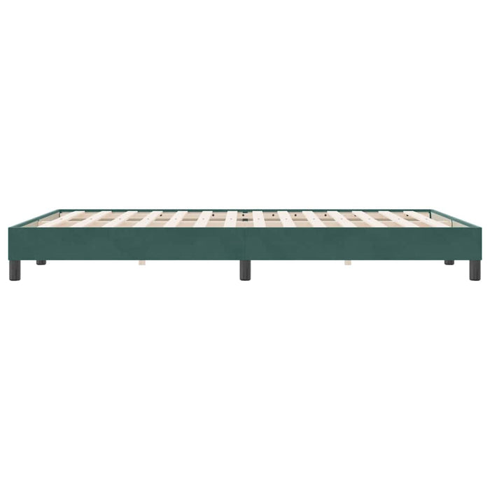 Giroletto senza Materasso-Struttura Letto Verde Scuro 140x220 cm in Velluto