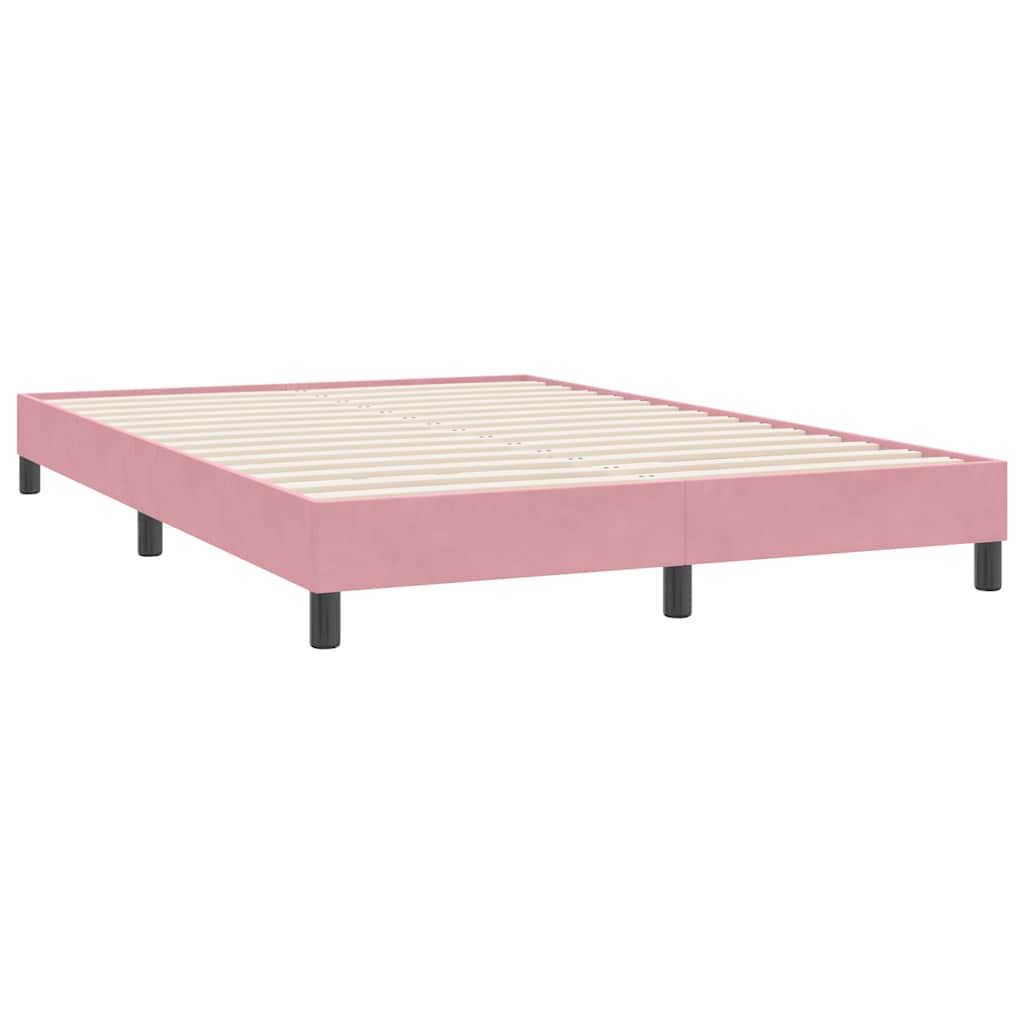 Giroletto senza Materasso-Struttura Letto Rosa 140x220 cm Velluto
