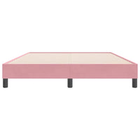 Giroletto senza Materasso-Struttura Letto Rosa 140x220 cm Velluto