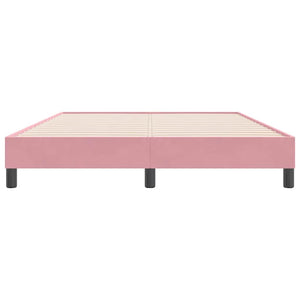 Giroletto senza Materasso-Struttura Letto Rosa 140x220 cm Velluto