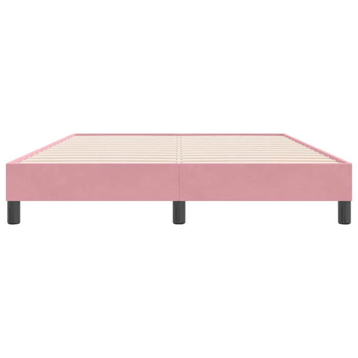 Giroletto senza Materasso-Struttura Letto Rosa 140x220 cm Velluto