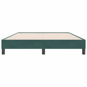 vidaXL Giroletto senza Materasso Verde Scuro 160x220 cm in Velluto