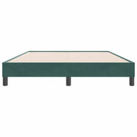 Giroletto senza Materasso-Struttura Letto Verde Scuro 160x220 cm in Velluto