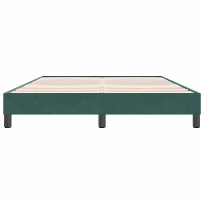 Giroletto senza Materasso-Struttura Letto Verde Scuro 160x220 cm in Velluto