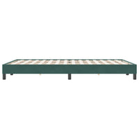 Giroletto senza Materasso-Struttura Letto Verde Scuro 160x220 cm in Velluto