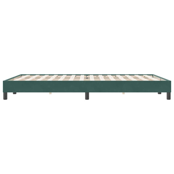 Giroletto senza Materasso-Struttura Letto Verde Scuro 160x220 cm in Velluto