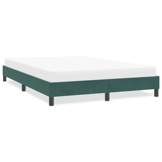 Giroletto senza Materasso-Struttura Letto Verde Scuro 160x220 cm in Velluto