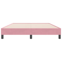 Giroletto senza Materasso-Struttura Letto Rosa 160x220 cm Velluto
