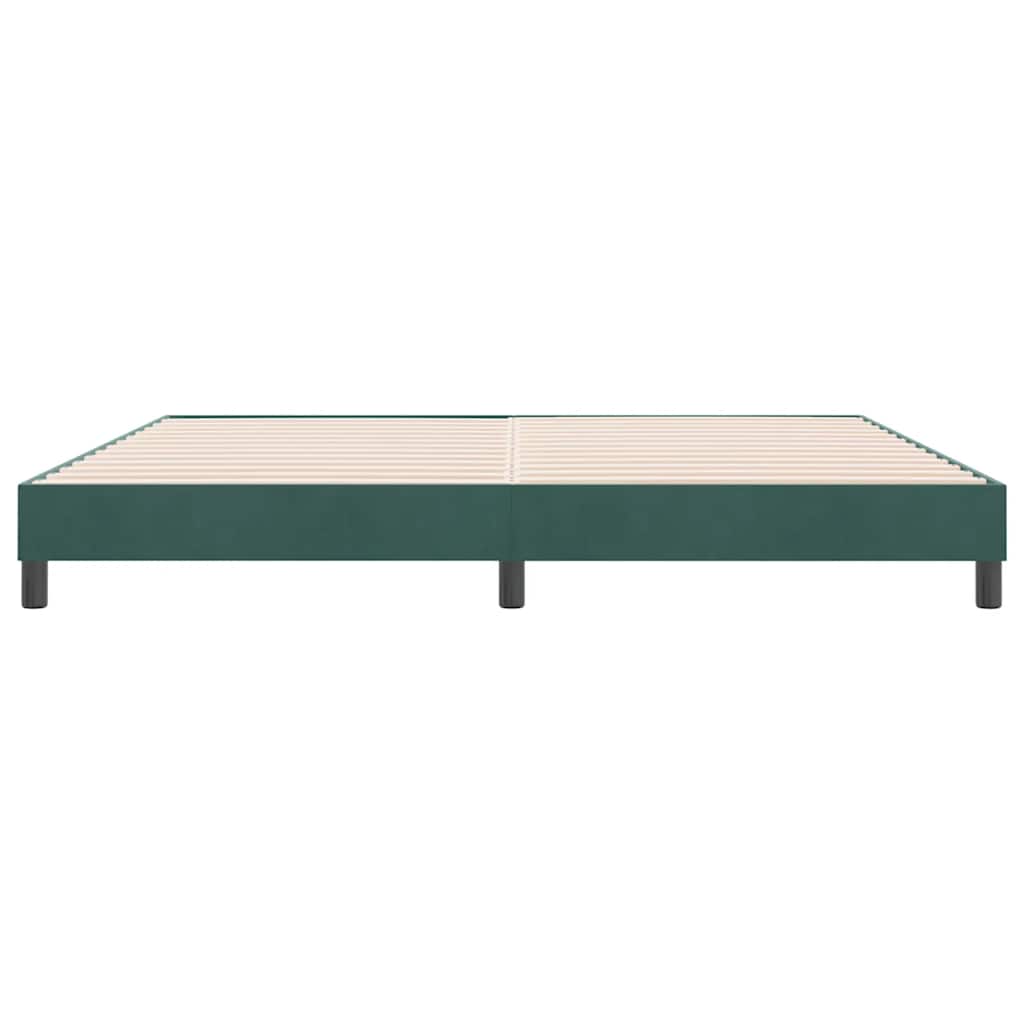 Giroletto senza Materasso-Struttura Letto Verde Scuro 180x220 cm in Velluto